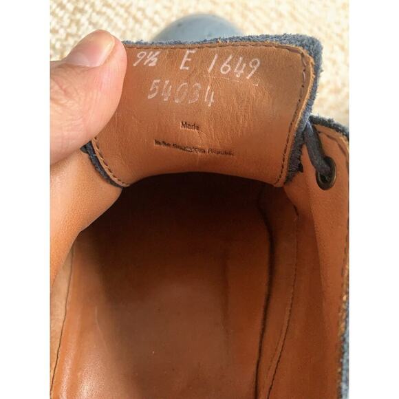 Allen Edmonds Shannon Drive Oxford Shoes Mens Blue Leather Longwing Wingtip 9.5 main image 5
